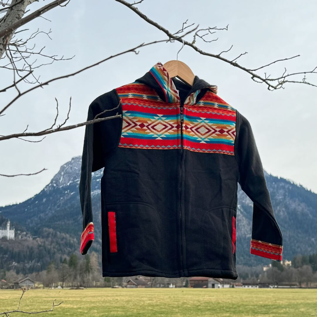 Alpakajacke Inkadesign für Kinder