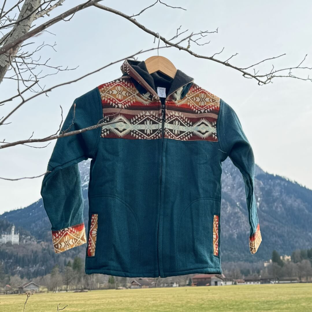 Alpakajacke Inkadesign für Kinder