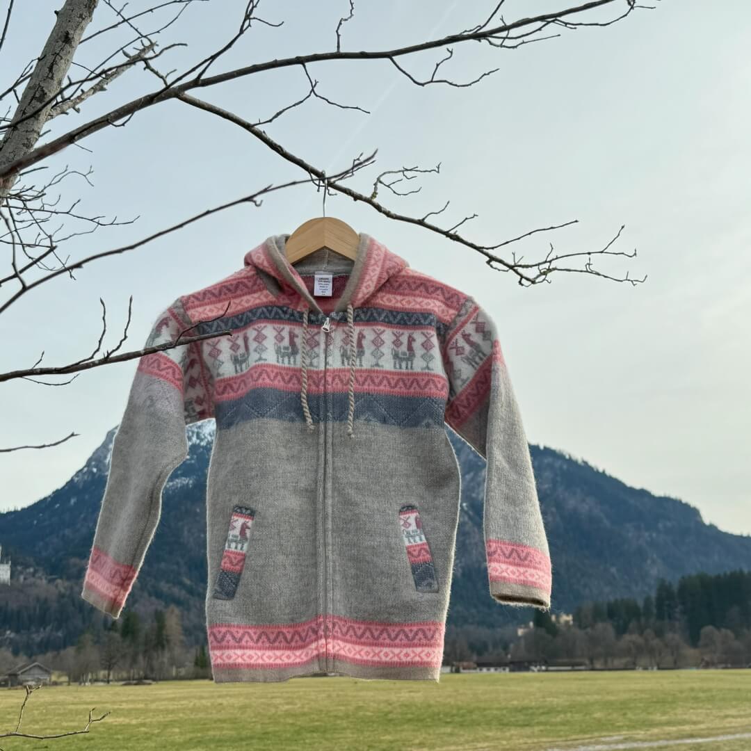 Alpakajacke Inkadesign für Kinder