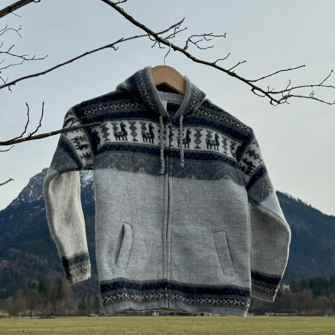 Alpakajacke Inkadesign für Kinder